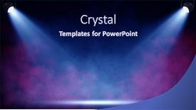  Presentation with empty stage - Beautiful presentation design featuring stage-lights-spotlights-illuminating-empty backdrop and a navy blue colored foreground