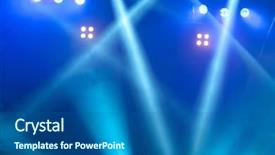  Presentation with stage lights - Presentation featuring stage lights background and a ocean colored foreground