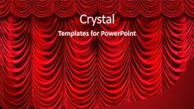  Presentation with curtain - Audience pleasing slide set consisting of stage red curtains backdrop and a wine colored foreground