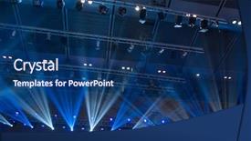  Presentation with laser - Audience pleasing slides consisting of stage spotlight with laser rays backdrop and a navy blue colored foreground