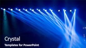  Presentation with spotlight - PPT layouts featuring stage spotlight with laser rays background and a black colored foreground