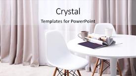  Presentation with curtains - Amazing PPT layouts having stage table - modern room interior with new backdrop and a  colored foreground