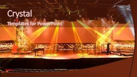  Presentation with stage - Cool new slide set with stage with piano and light backdrop and a wine colored foreground