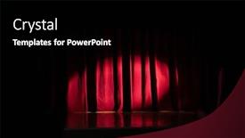  Presentation with curtain - Presentation having stage-with-red-curtain background and a black colored foreground
