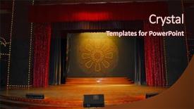  Presentation with stage curtains - PPT layouts enhanced with stage with red curtains background and a wine colored foreground
