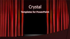  Presentation with theater stage - Amazing PPT layouts having stage with red velvet curtain backdrop and a wine colored foreground