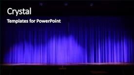  Presentation with empty stage - Cool new presentation theme with stage with red velvet curtain backdrop and a black colored foreground