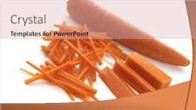  Presentation with carrots - Theme featuring stages-of-cutting-julienne-carrots background and a soft green colored foreground