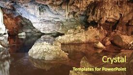  Presentation with cave - Colorful slides enhanced with staglagmites - beautiful interior of sea neptun backdrop and a tawny brown colored foreground