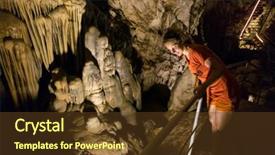  Presentation with view of the old port - Amazing presentation design having staglagmites - girl enjoys the view backdrop and a tawny brown colored foreground