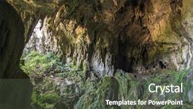  Presentation with sarawak - Theme enhanced with staglagmites - huge fairy cave near kuching background and a dark gray colored foreground
