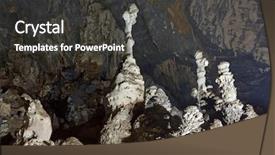  Presentation with cave - PPT theme with staglagmites - stalagmite in phu pha phet background and a dark gray colored foreground