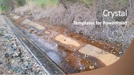  Presentation with water drainage - Slide deck having stagnant water in roadside drainage background and a gray colored foreground