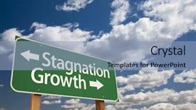  Presentation with bone growth - Cool new slide deck with stagnation or growth green road backdrop and a light blue colored foreground