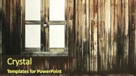  Presentation with stained glass - Presentation theme enhanced with stained glass - dark wooden interior with window background and a tawny brown colored foreground