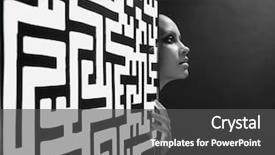  Presentation with elegant - Slide set with stained glass - portrait of young elegant girl background and a dark gray colored foreground