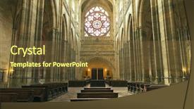  Presentation with stained glass - Cool new theme with stained glass - st vitus cathedral backdrop and a tawny brown colored foreground