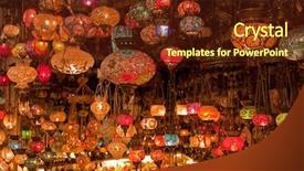  Presentation with lamps - Colorful PPT layouts enhanced with stained glass - variety of turkish lamps backdrop and a tawny brown colored foreground
