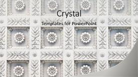  Presentation with glass ceiling - Cool new PPT theme with stained glass - vintage modelled ceiling backdrop and a light gray colored foreground