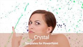  Presentation with graffiti - Cool new slide deck with stained glass - young beautiful woman over graffiti backdrop and a coral colored foreground