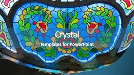  Presentation with stained glass - PPT theme consisting of stained glass in synagogue background and a teal colored foreground