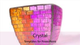  Presentation with stained glass - Audience pleasing presentation theme consisting of stained glass vase backdrop and a coral colored foreground