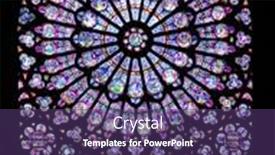  Presentation with notre dame paris france - PPT theme consisting of stained-glass-window-in-notre background and a  colored foreground