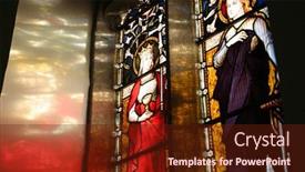  Presentation with stained glass - Amazing theme having stained-glass-window backdrop and a tawny brown colored foreground