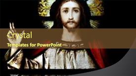  Presentation with stained glass - Audience pleasing presentation consisting of stained-glass-windows-at-cathedral backdrop and a tawny brown colored foreground