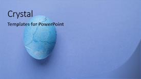  Presentation with egg - Audience pleasing slide deck consisting of stained in blue easter egg backdrop and a light blue colored foreground