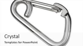  Presentation with boating - Slides having stainless-carabiner-snap-lock-hook background and a white colored foreground