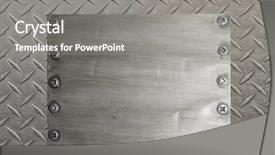  Presentation with diamond plate - Slide set featuring stainless diamond plate with patch background and a gray colored foreground