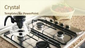  Presentation with stainless steel - Audience pleasing PPT layouts consisting of stainless steel - close up shot of stove backdrop and a cream colored foreground