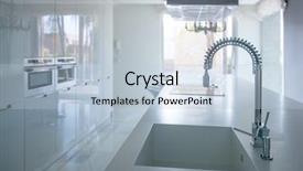  Presentation with spring modern - Slide deck featuring stainless steel - modern white kitchen perspective background and a lemonade colored foreground