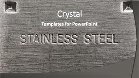  Presentation with stainless steel - Beautiful presentation theme featuring stainless steel background of pure backdrop and a gray colored foreground
