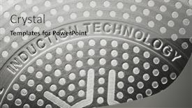  Presentation with stainless steel - PPT layouts consisting of stainless-steel-bottom background and a light gray colored foreground