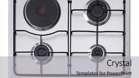  Presentation with stainless steel - Beautiful presentation theme featuring stainless steel gas and electric backdrop and a light gray colored foreground