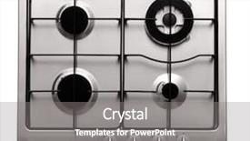  Presentation with stainless steel abstract - Audience pleasing slide set consisting of stainless steel gas hob isolated backdrop and a gray colored foreground