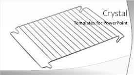  Presentation with stainless steel - Slides consisting of stainless-steel-grill-oven-grid background and a white colored foreground