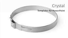  Presentation with stainless steel - PPT layouts enhanced with stainless-steel-hose-clamp-ring background and a white colored foreground