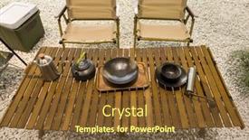  Presentation with stainless steel - Presentation theme having stainless-steel-kettle-chair-portable background and a tawny brown colored foreground