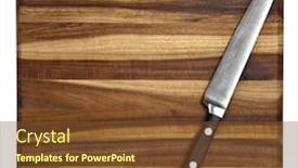  Presentation with utility - PPT layouts enhanced with stainless-steel-kitchen-utility-knife background and a tawny brown colored foreground