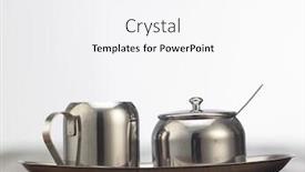  Presentation with stainless steel - Amazing slide set having stainless steel milk and sugar container on the wooden background backdrop and a white colored foreground