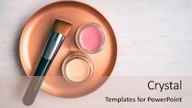  Presentation with steel products - Amazing theme having stainless steel mixing palette backdrop and a coral colored foreground