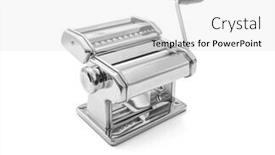  Presentation with stainless steel - Colorful presentation design enhanced with stainless-steel-pasta-machine backdrop and a white colored foreground