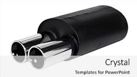  Presentation with stainless steel - Audience pleasing presentation theme consisting of stainless steel performance exhaust system backdrop and a white colored foreground