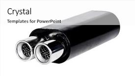  Presentation with stainless steel - Slides consisting of stainless steel performance exhaust system background and a white colored foreground