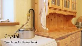  Presentation with stainless steel - Amazing presentation design having stainless steel pot backdrop and a coral colored foreground