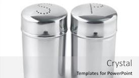  Presentation with stainless steel - Cool new slides with stainless-steel-salt-and-pepper backdrop and a light gray colored foreground