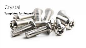  Presentation with stainless steel - Slide deck enhanced with stainless-steel-torx-screws-isolated background and a white colored foreground